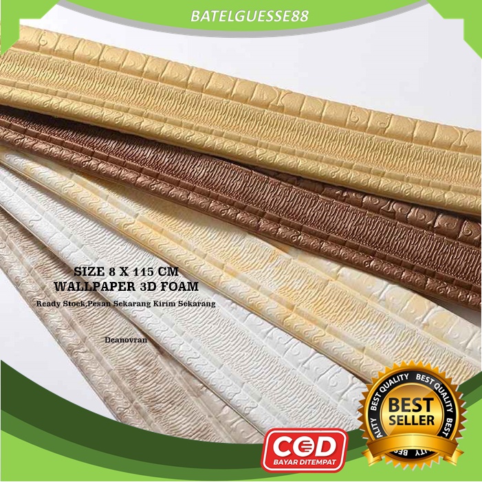 (B88)Wllpaper List Foam 3D Wall Frame List Border Foam Moulding 3D Wallpaper PLAFON BORDER LIST 8cm 