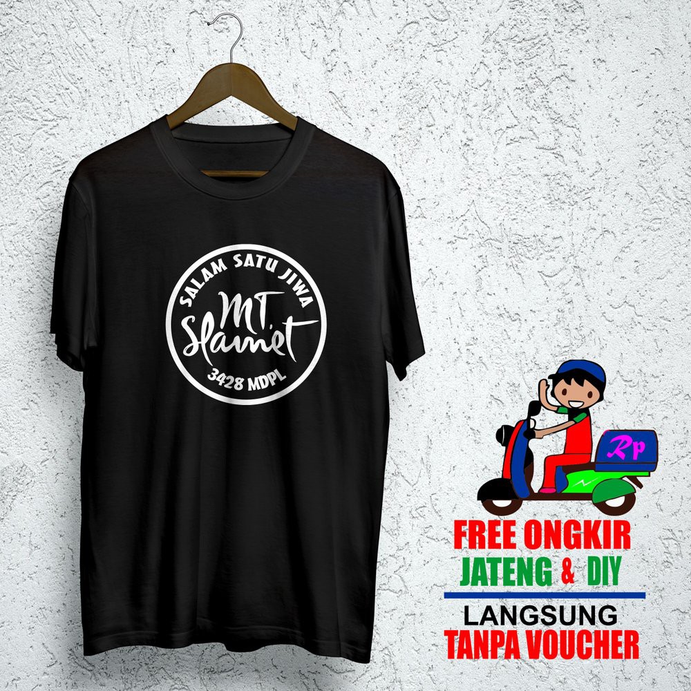 Kaos Pendaki Gunung MT SLAMET 4328 MDPL Combed 30s Termurah