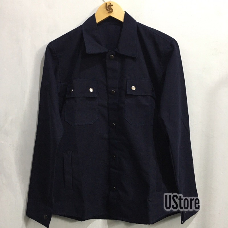 JAKET SEMI PARKA / JAKET KANVAS / jaket nadiladrn-navy