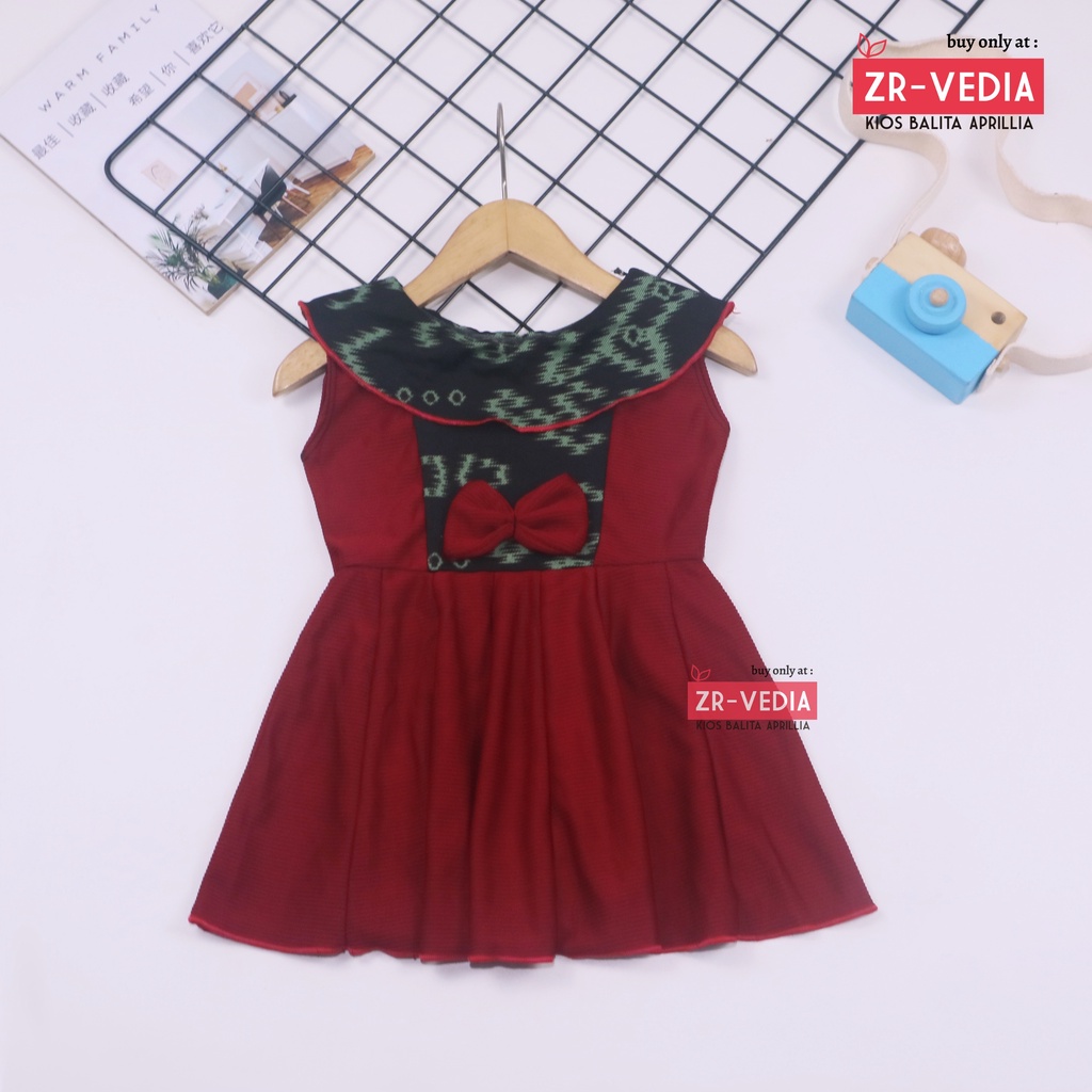Dress Batik uk Bayi 0-12 Bulan / Dres Anak Perempuan Pakaian Baju Atasan Pesta Formal Kids Baby