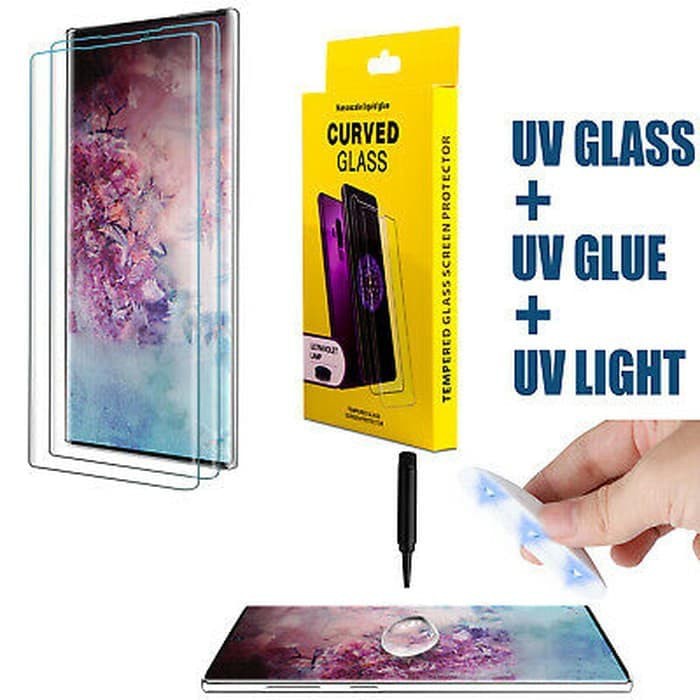 Samsung Note 10 Tempered Glass Nano Liquid UV Full Lem