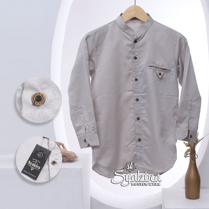 BAJU KOKO ANAK TANGGUNG EKSLUSIF LENGAN PANJANG USIA 8-15 TH ORY BY SYAKIRA