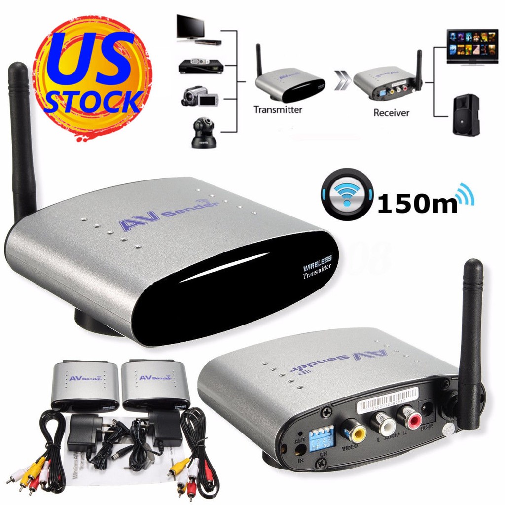 AV Sender 2IN1 - Audio Video Transmitter & Receiver 2.4GHz For TV Set & CCTV Camera