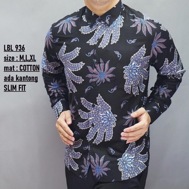 Kemeja Batik Pria LuigiBatani - Slimfit LBL 936