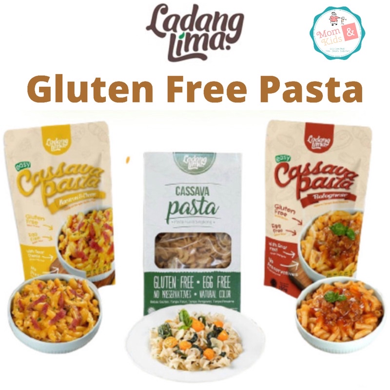 LADANG LIMA Pasta Singkong Makaroni Fusili Instant Gluten Free Pasta Sehat