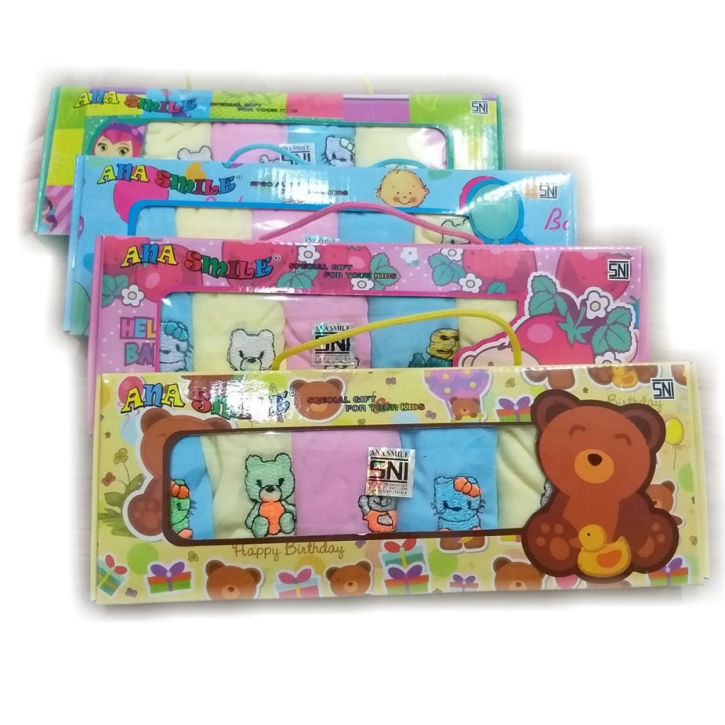 6Pcs Celana Pop Bayi Celana bayi ANA SMILE 1 Box isi 6 pcs Pilihan Kado anda-Vegasus Store(COD)