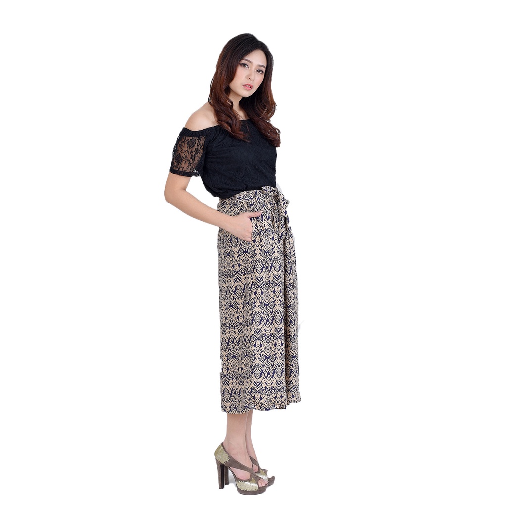 XSHOP Rok Celana Wanita Corak Batik Simpel Elegan - Tannia