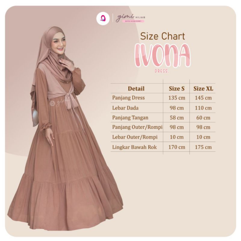 Kekinian Gamis/Dres/Viral - IVONA DRESS