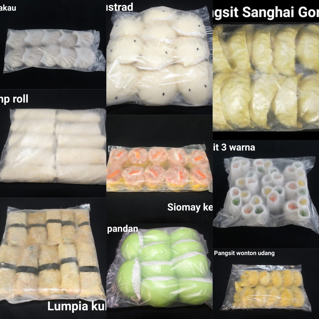 

PO DIMSUM MURAH MERIAH, HALAL 100%. PANGSIT 3 WARNA, TELOR ASIN, HISITKAU, KUCAI, WANSUI.