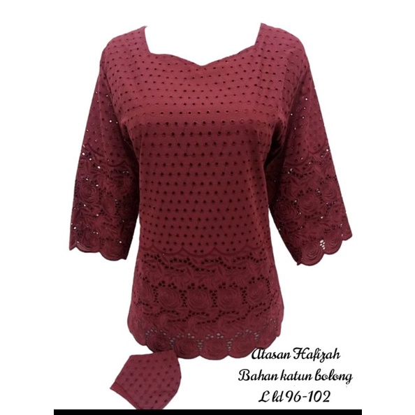 Atasan katun bolong, blouse katun bolong, Atasan katun bolong hitam,atasan katun bolong putih