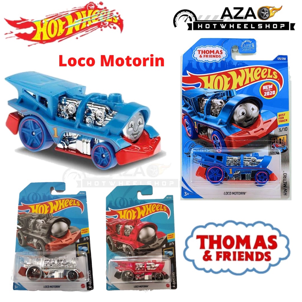 Diecast Hot Wheels LOCO MOTORIN Silver Biru Merah HW MetroHotwheels Mobil Mainan Anak Lokomotif