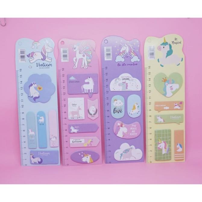 

STICKY NOTES PENGGARIS UNICORN LUCU KUDA PONI FANCY KADO UNIK