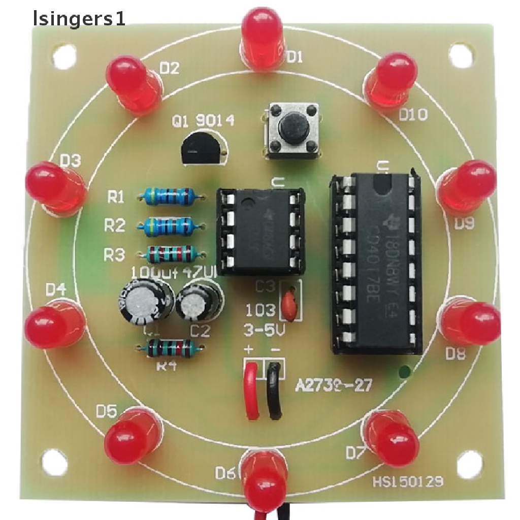 (lsingers1) Set generator pulse led Elektronik cd4017 ne555 diy