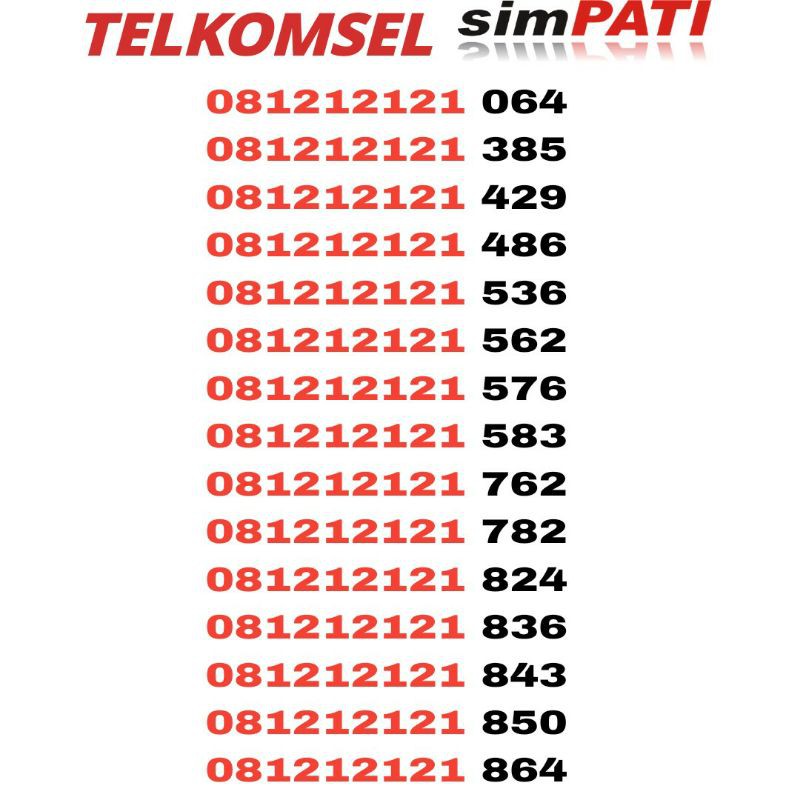 nomor cantik telkomsel simpati 212121 atau 121212