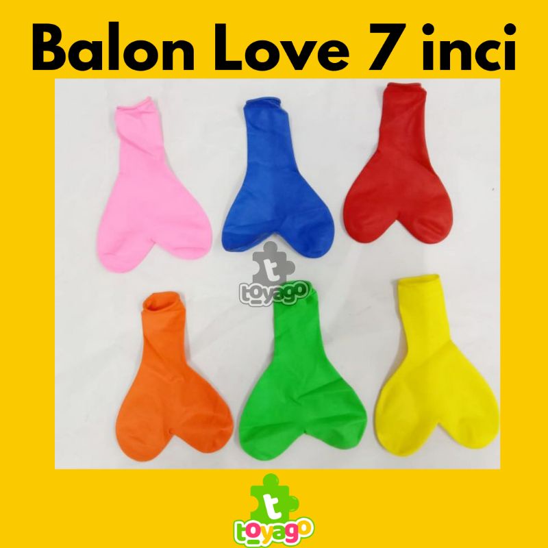 Balon Love Polos Kecil 7 inch +-100pcs Grosir