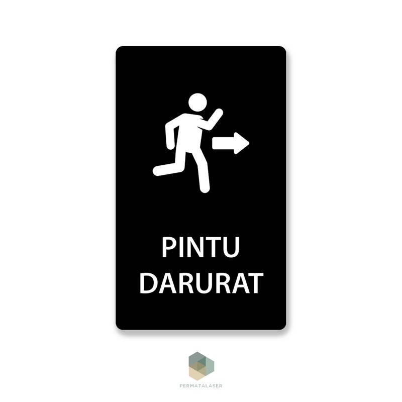 Pintu Darurat Sign Board Akrilik | Sign Cafe | Akrilik Sign | Papan Himbauan