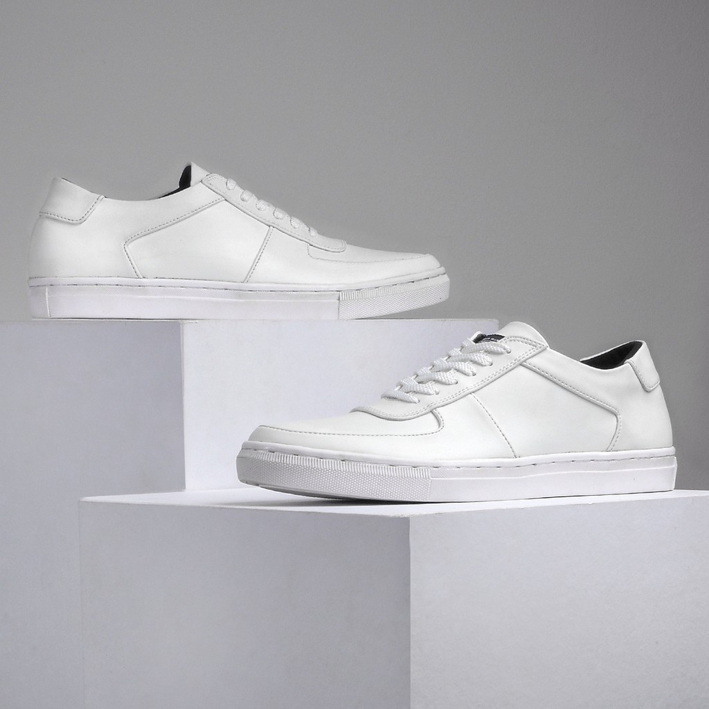 FAMO WHITE |Reyl x FORIND| Sepatu Putih Casual Sneakers Kasual Polos Original Pria Cowok Footwear