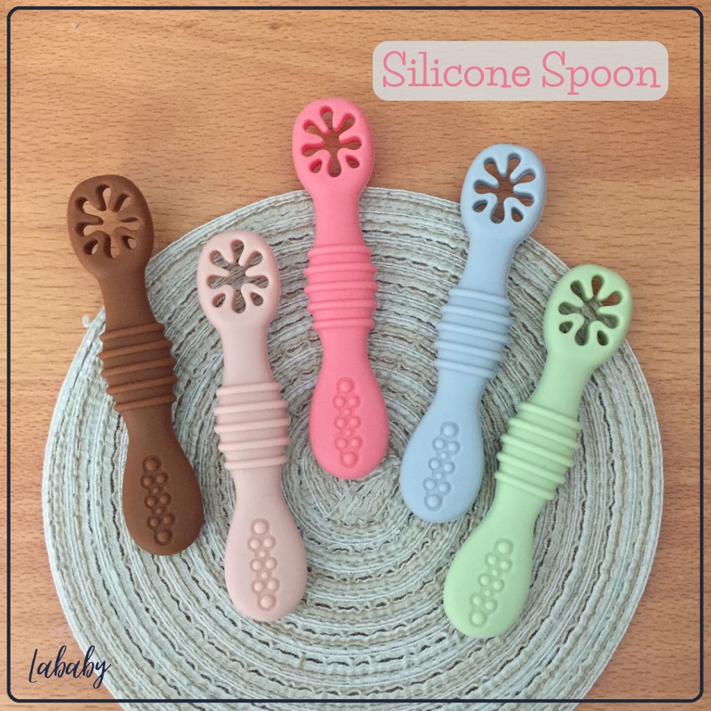 Lababy Silicone Spoon | Makan Bayi Silicon