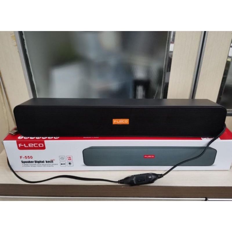 Soundbar Fleco F-550 USB /Speaker Aktif Laptop Komputer HP Super Bass /Speaker Digital