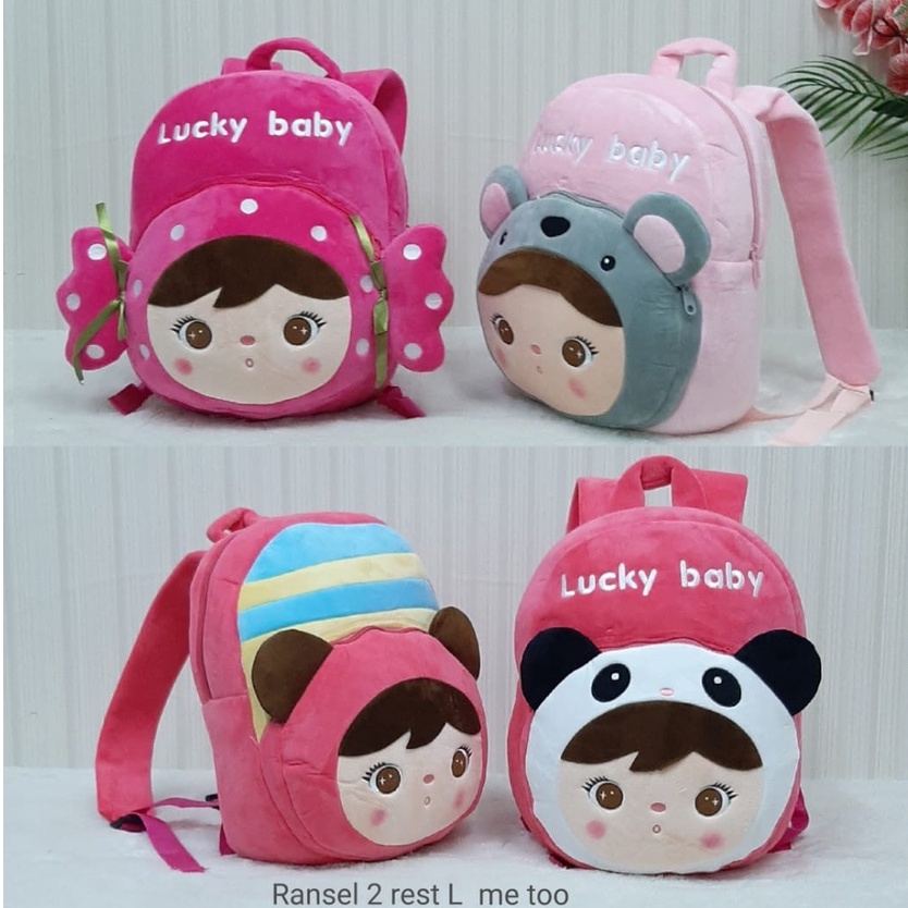 Tas Ransel Anak Perempuan Cewek Metoo  Size L/Backpack Anak SD TK/Kado Tas Anak