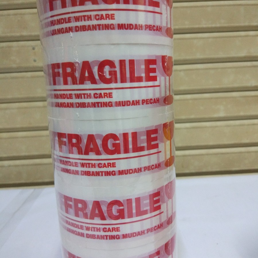 

Lakban / Plakban Fragile 2 inch 90 yard - Putih