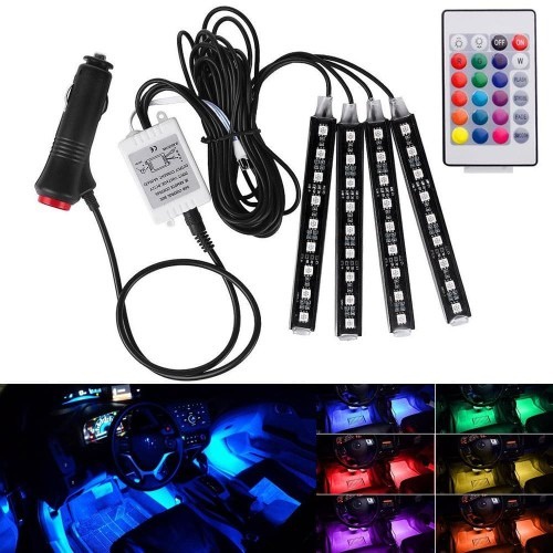 Lampu LED Kolong Mobil RGB Lampu Dashboard 16 Warna + Remote