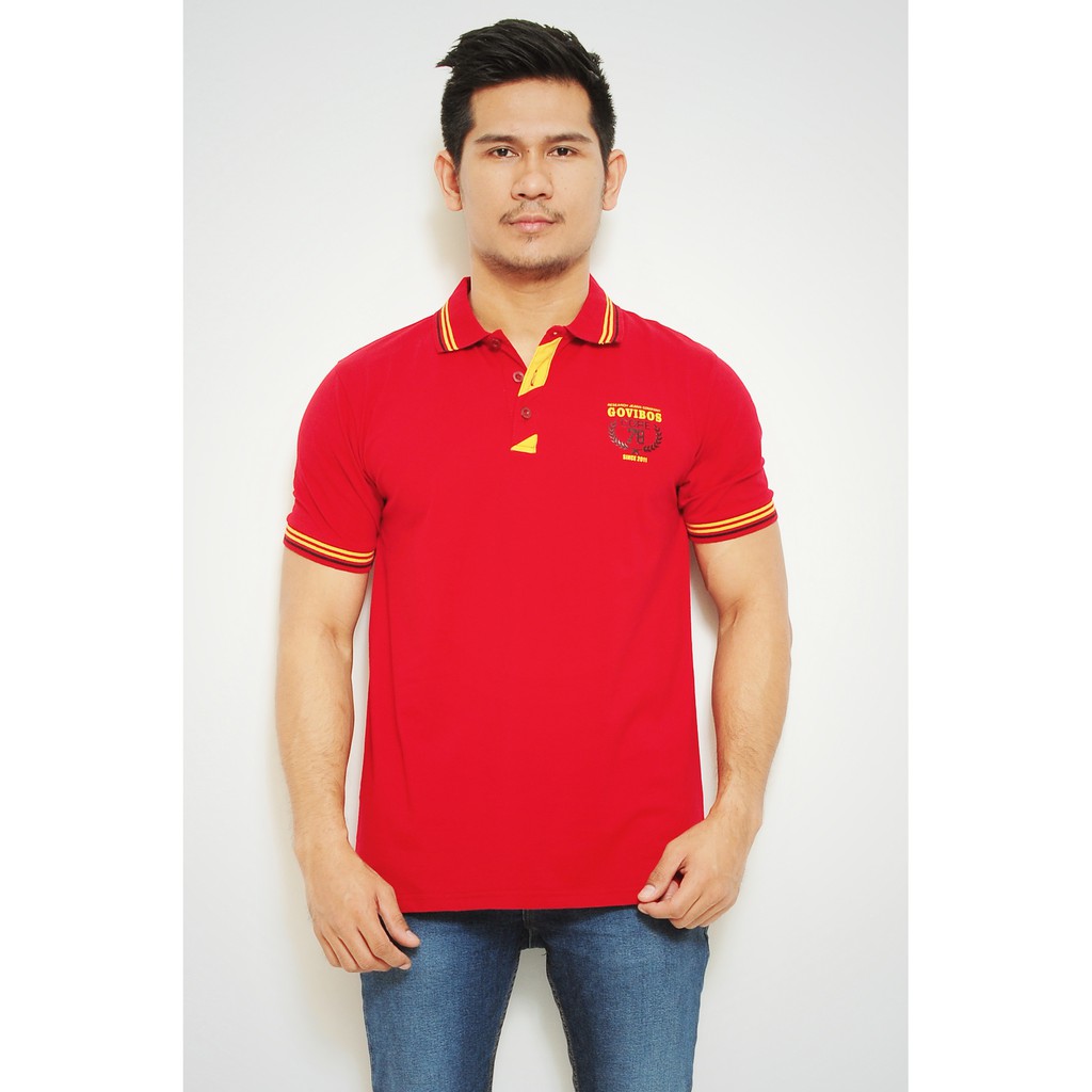 Govibos Casual Sport Polo Shirt - Merah