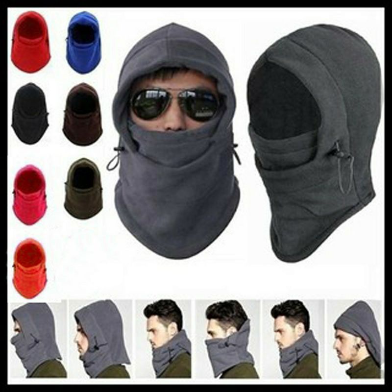 Topi polar balaclava kupluk ninja Masker Scarf Balaclava Multifungsi Ninja Kupluk Polar 6 in 1 Full