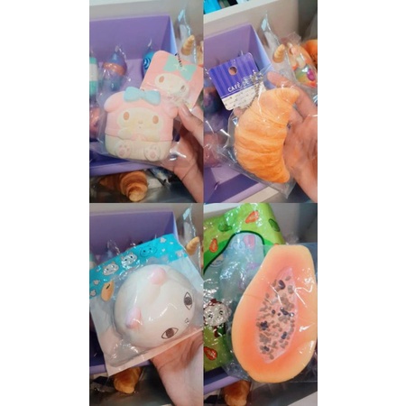 FLASHSALE SQUISHY CAFE DE N/CDN CROISSANT chigiri my melody by sanrio punimaru dan squishy abest