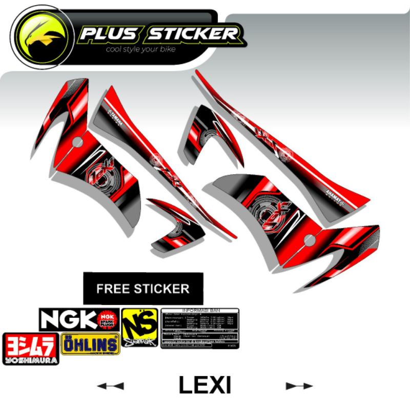 Stripping Variasi Yamaha Lexi/sticker variasi Lexi