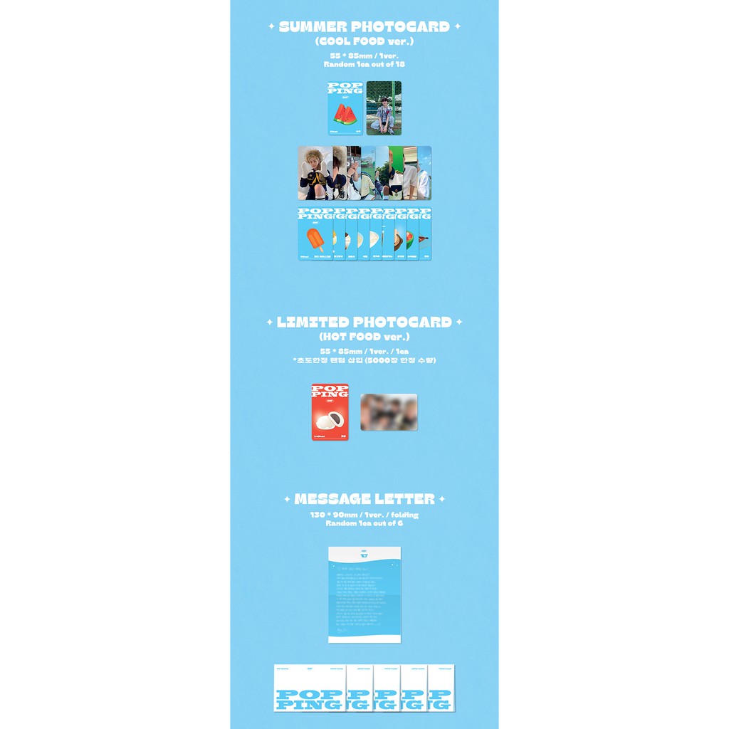 ONF Summer Popup Album POPPING 3 versions SET