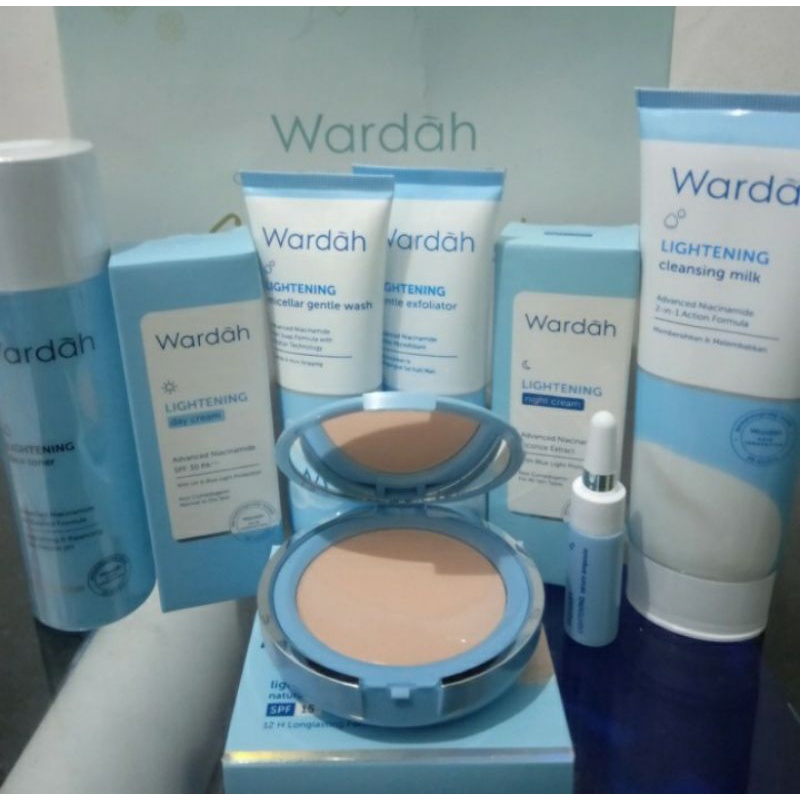 Paket Wardah Lightening 8 in 1 /free serum