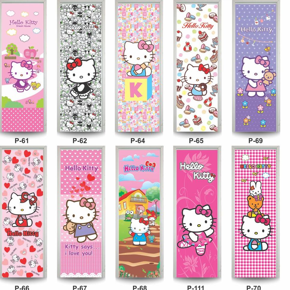 Stiker Pintu Kamar Mandi Hello Kitty