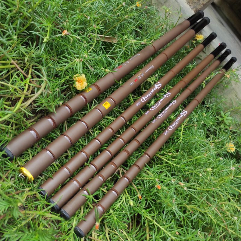 Tegek carbon Sougayilang panjang 360 450 dan 540 cm warna coklat