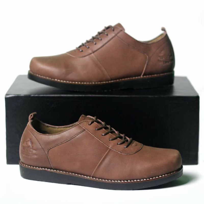 LOW GOLDEN Original Leather Shoes Men Sepatu Formal Pria Kulit Asli Casual Oxford Kerja Kantor Kondangan