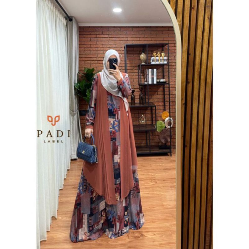 SIAP KIRIM Malika Dress Ori Padi Label / Gamis Cantik Original Katun Zara Import