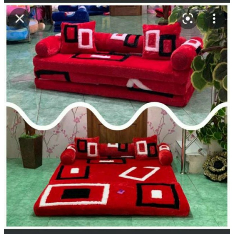 Sofa Bed Karakter / Kasur Lipat Bulu Rasfur Tayo Busa Royal Foam Garansi 5th Tebal 10 cm