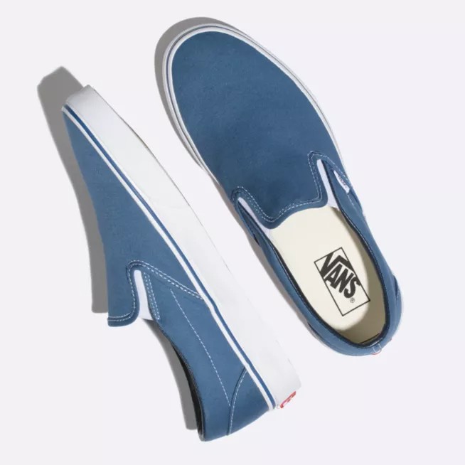 Sepatu Slip On Casual Pria Wanita Navy