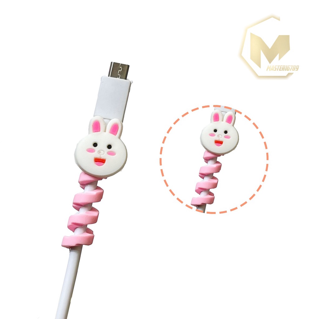 Cable Saver TWIST Cable Protector SPIRAL Pelindung Ujung Kabel karakter android iphone MA3010