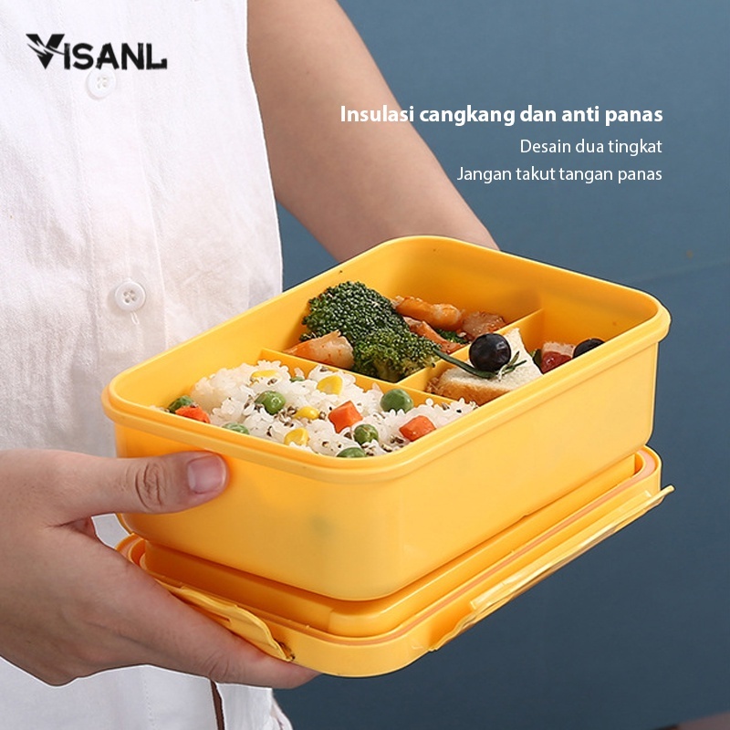 Lunch Box kotak Makan Kotak Bekal Tahan Bocor Tempat Makan Portabel Single-Layer