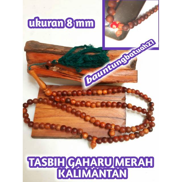 Tasbih gaharu raja agathis/gaharu agatis/gaharu merah asli kalimantan