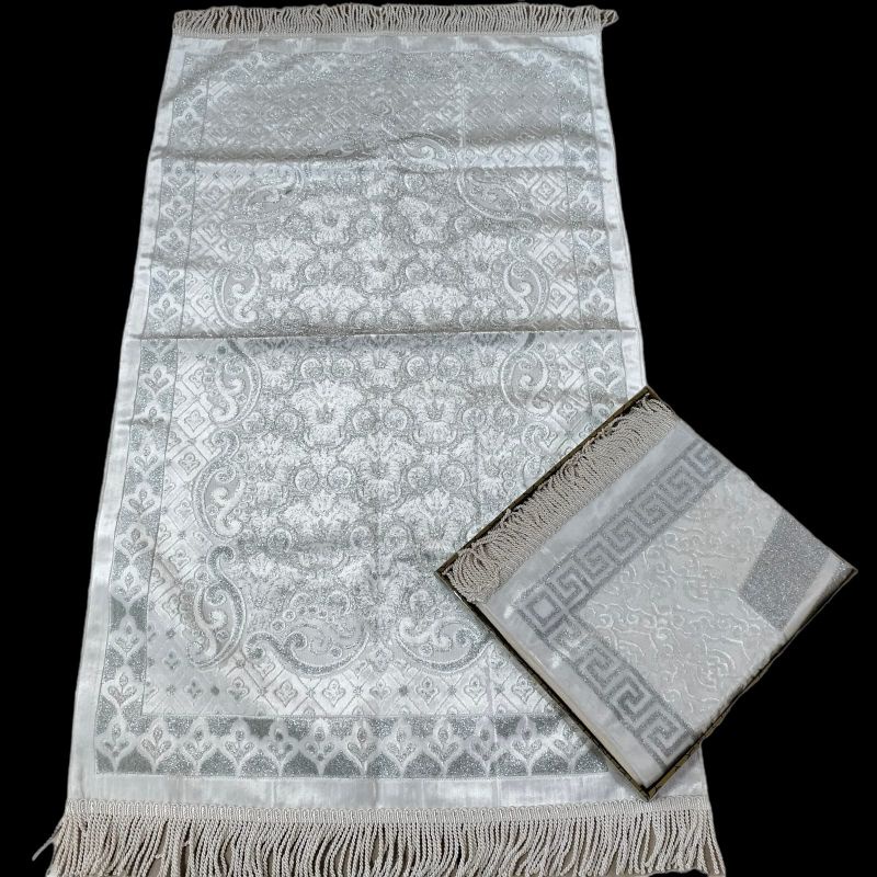 Sajadah Aydin Genova Premium Simli Putih Silver