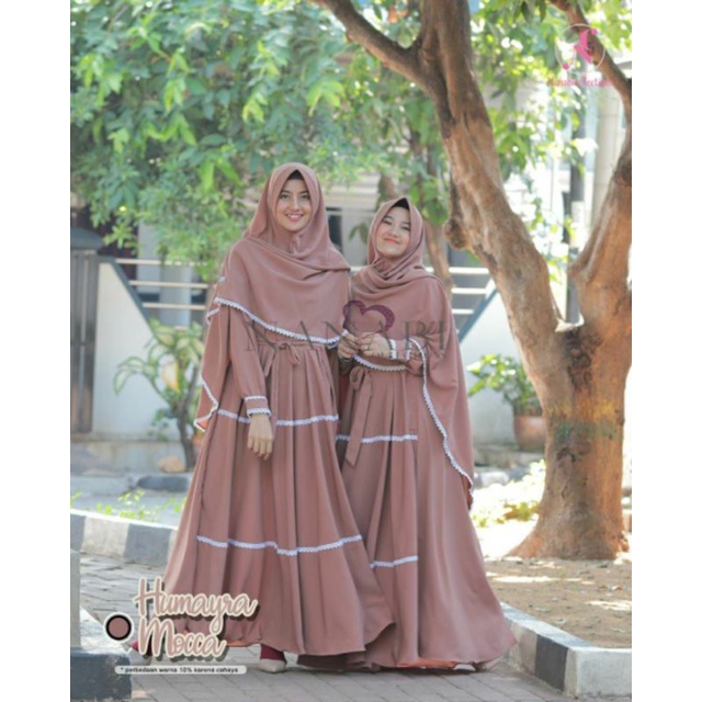 Gamis humayra by aeesha, set khimar
