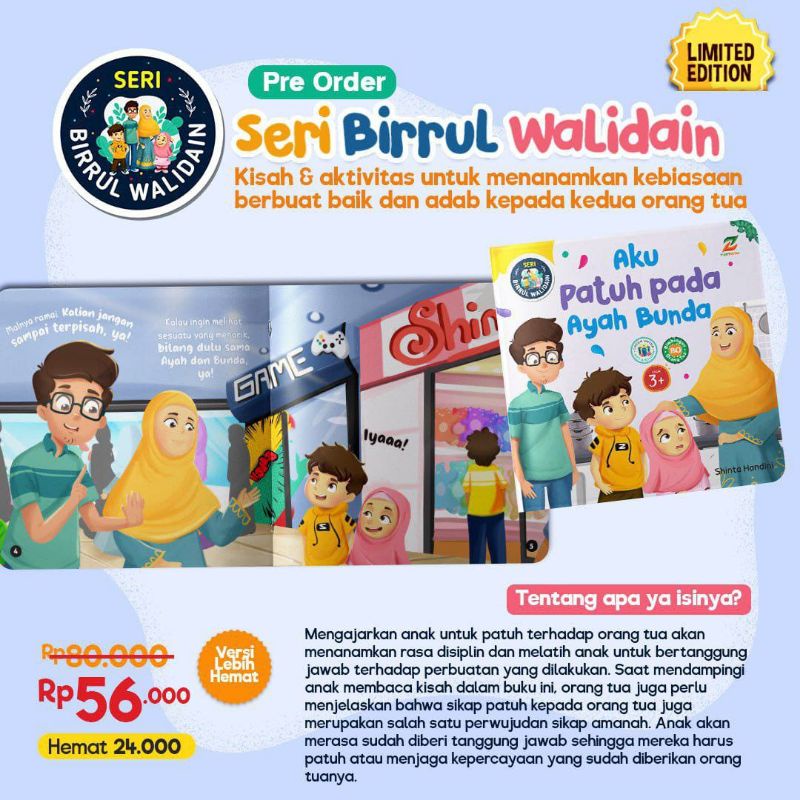 READY - Seri Birrul Walidain versi ekonomis (isi 4 buku) Buku Anak Balita-3