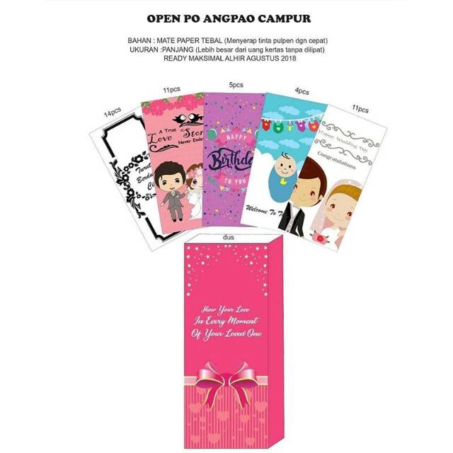 

ANGPAO WEDDING / DUKA CITA / ULANG TAHUN / BABY SHOWER / ANGPAO MURAH
