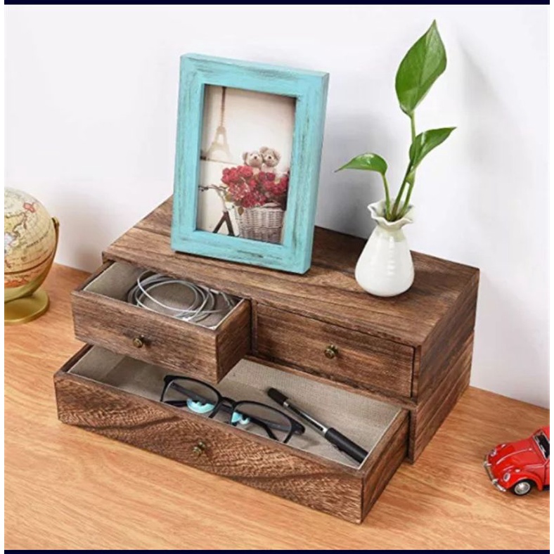 fbwood@ laci mini 2 set original kayu jati belanda buffet/laci mini wadah alat rambut,rias,perhiasan