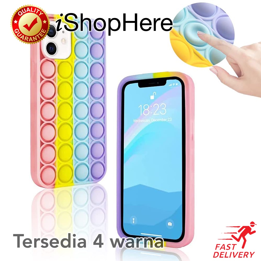 Case iPhone 12 / 13 / Pro / Pro Max / Mini - Pop It Bubble Cute Lucu Silikon