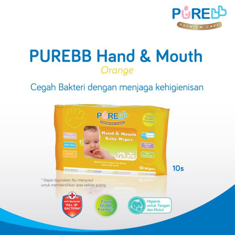 Pure BB Premium Care Hand &amp; Mouth isi 10 pcs