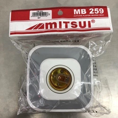 Mitsui MB 259 Fitting Plafon Kotak Warna Segi Fiting Lampu MB259 E27