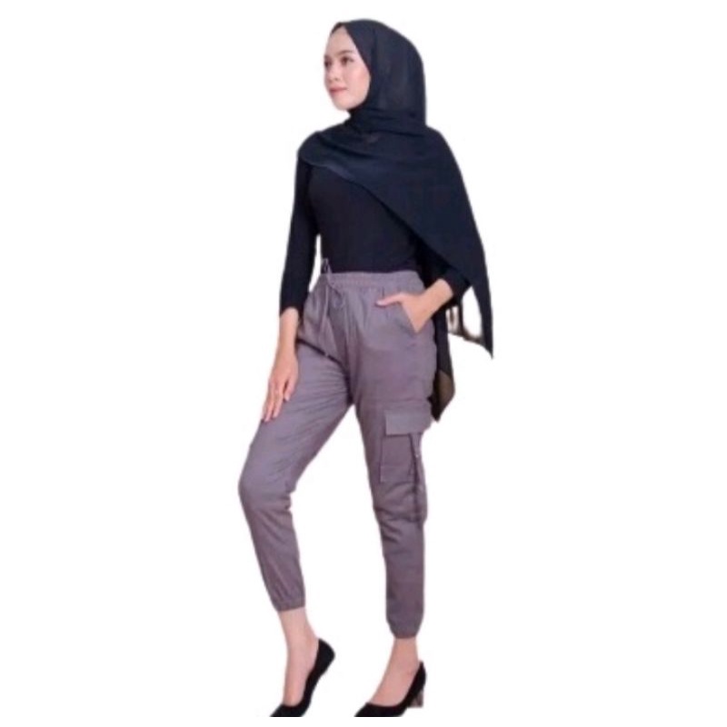 Celana cargo Jogger wanita dewasa - Celana Jogger cargo wanita - celana wanita Korean style - celana